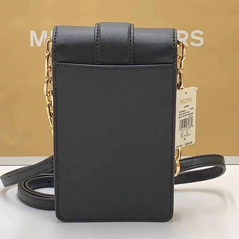 MICHAEL KORS Carmen NS Small Phone Crossbody Bag Black color